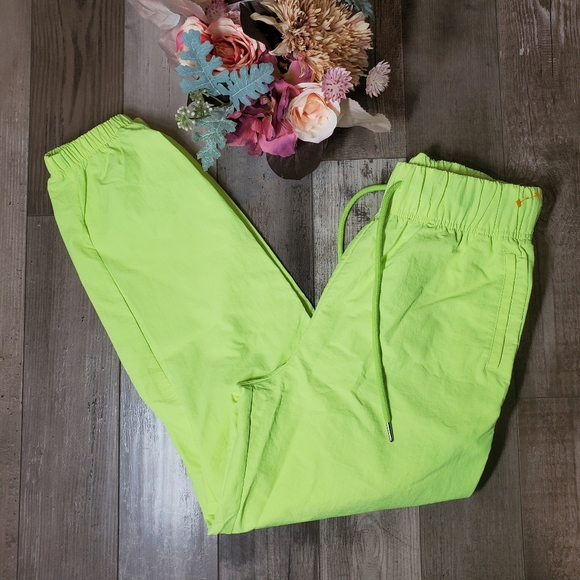 ZENANA Women's Lightweight Track Pants Neon Green Highlighter Yellow Size Large - Picture 16 of 16